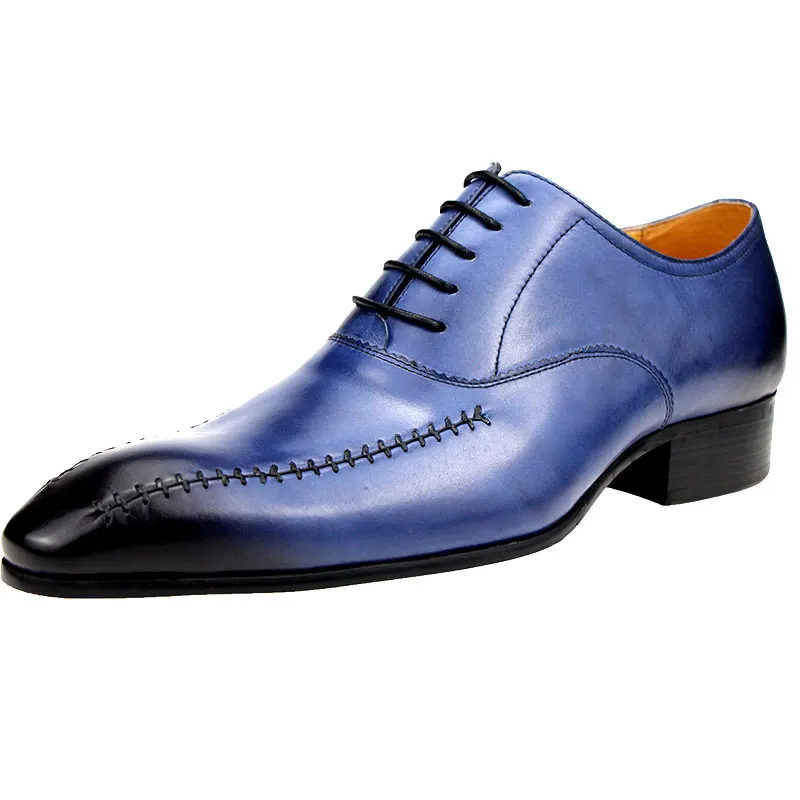 Men Shoes Comfortable Fashion With Classic Brand 2023 Lace-up Italian Style Leather For Wedding Business Office Shoes Men New In