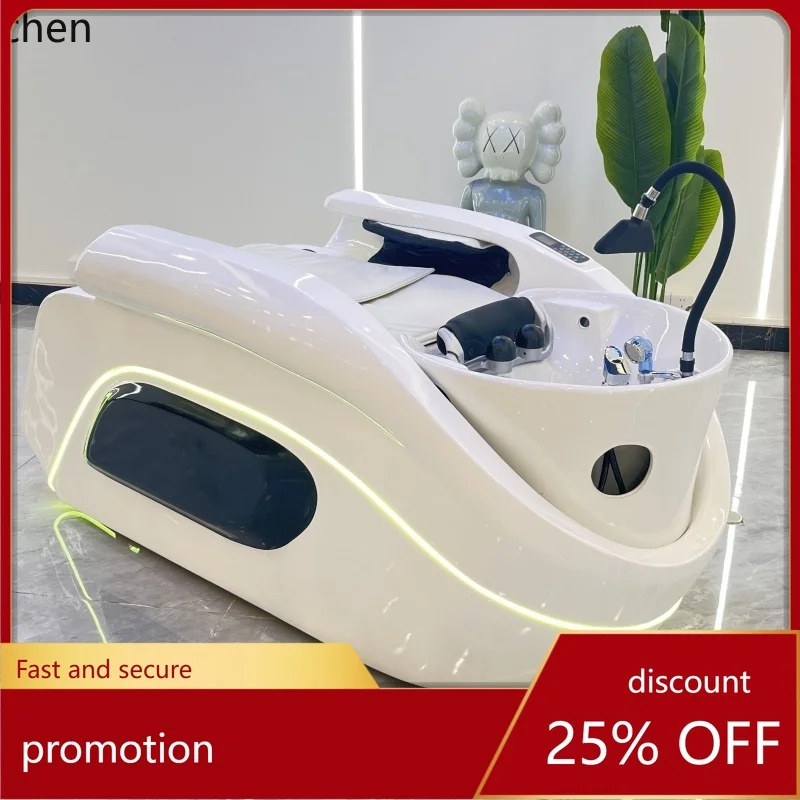 

Многофункциональная массажная кровать-шампуньница CZ для парикмахерских, автоматическая электрическая кровать для мытья головы с функцией фумигации, кровать-шампуньница для тайского массажа