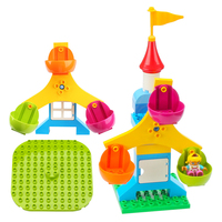 Amusement Park Series Large Particle Building Blocks Spinning Ferris Wheel Windmill DIY Bricks Toys For Kids Christmas Gifts