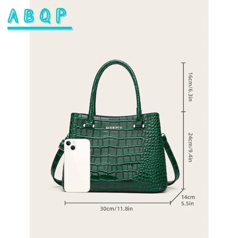 2025 Autumn Shoulder Bag New Patent Leather Glossy Women's Handbag Large Capacity Middle-aged Mother Bag Crossbody