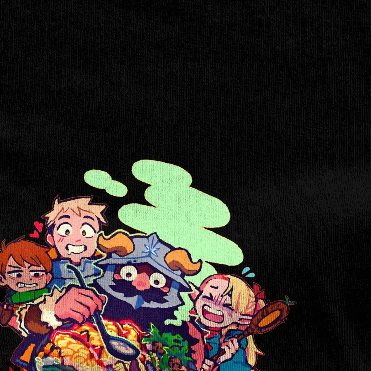 Dungeon Meshi Anime Marcille Laios T Shirt Summer Delicious In Dungeon T Shirts 100% Cotton Tshirt For Men's Short-Sleeve Tops