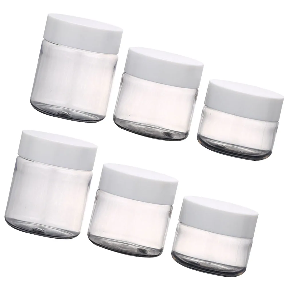 

6 Pcs Cream Bottle Makeup Container Travel Toiletries Containers Empty Round Pot Jars Storage Water Burst