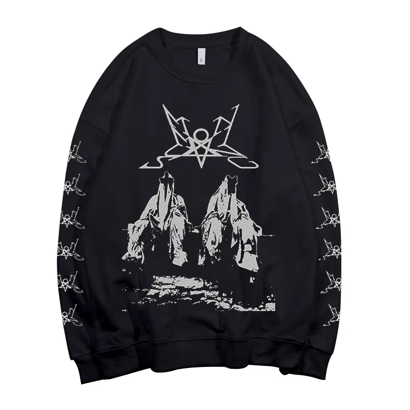 Summoning Band Pollover Sweatshirt Rock Hoodie Heavy Black Metal Sudadera Rocker Streetwear Fleece Outerwear Demon