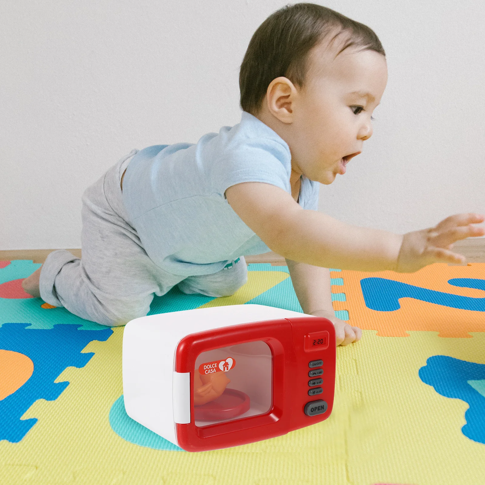 1 szt. Kreatywna mini symulacja kuchenki mikrofalowej, zabawka edukacyjna dla dzieci, zabawa w udawanie, prezent do domu, kreatywna zabawka mikrofalowa.