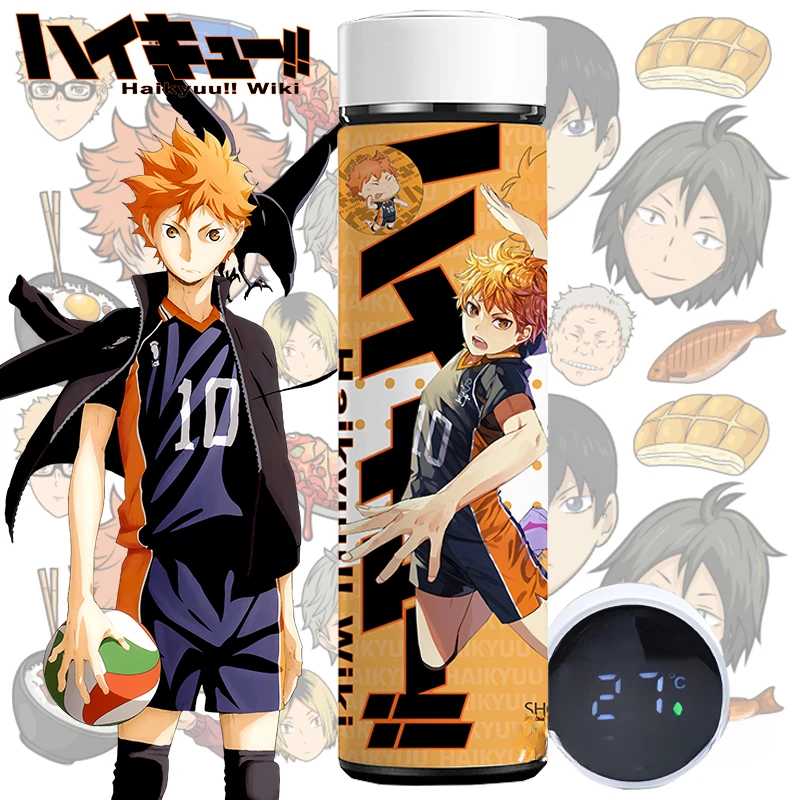 Haikyu Oikawa Tooru Hinata Shoyo Cartoon creative anime movie character smart thermos cup personalized portable water cup gift