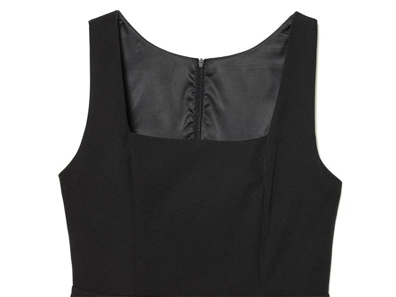 Robe femme 2025 nouvelle mode noir 2 pièces ensemble sans manches col carré robe avec châle élégance Chic femmes robe mince