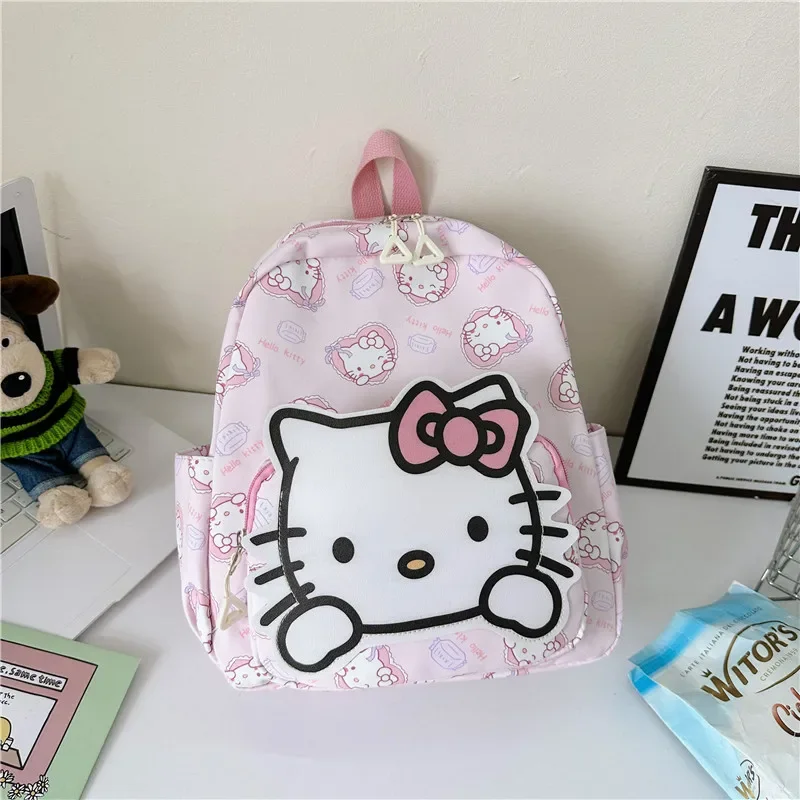 Kawaii Sanrio Hello Kitty Cartoon Backpack For Baby Boys Girls Children Lovely Schoolbag Kindergarten Schoolbag Kids Gift