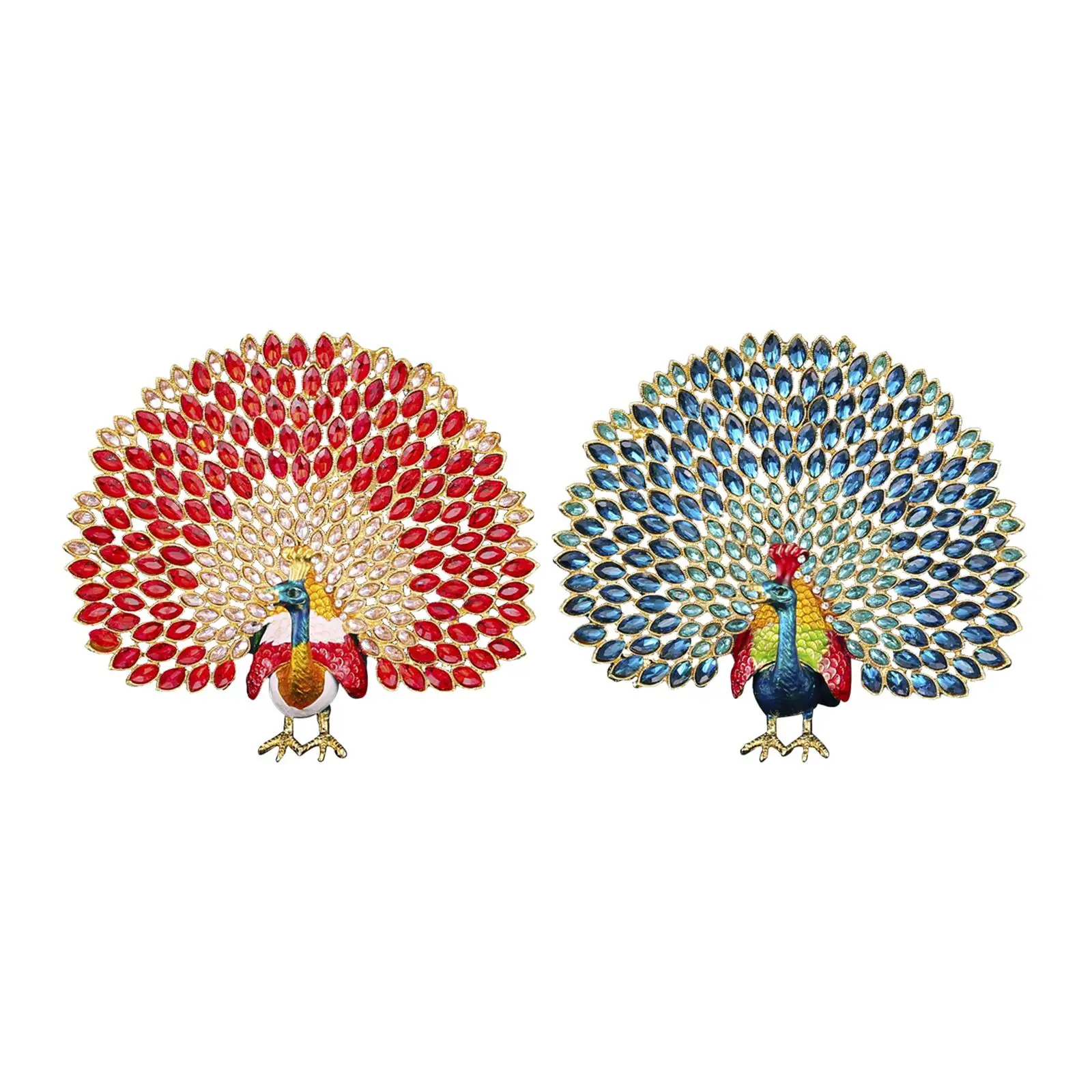 

Коробка для безделушек с павлином, уникальная скульптура, домашний декор, эмалированный подарок, коллекционная шкатулка для драгоценностей для браслетов, серег, кольцо для девочек на день рождения