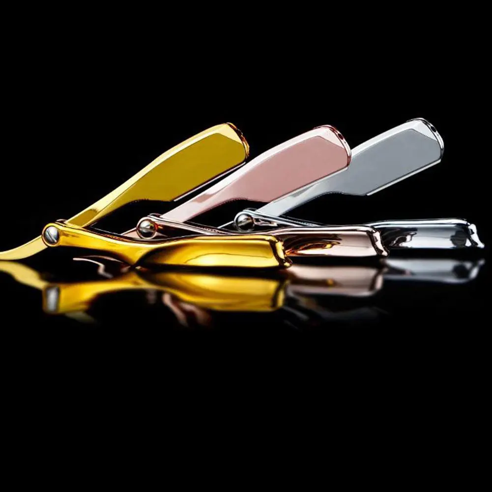 Salon Manual Beard Razor Folding Hand Hair Shaver Razor Hair Removal Tools (No Shaving Slice) For Salon Barber Accessories