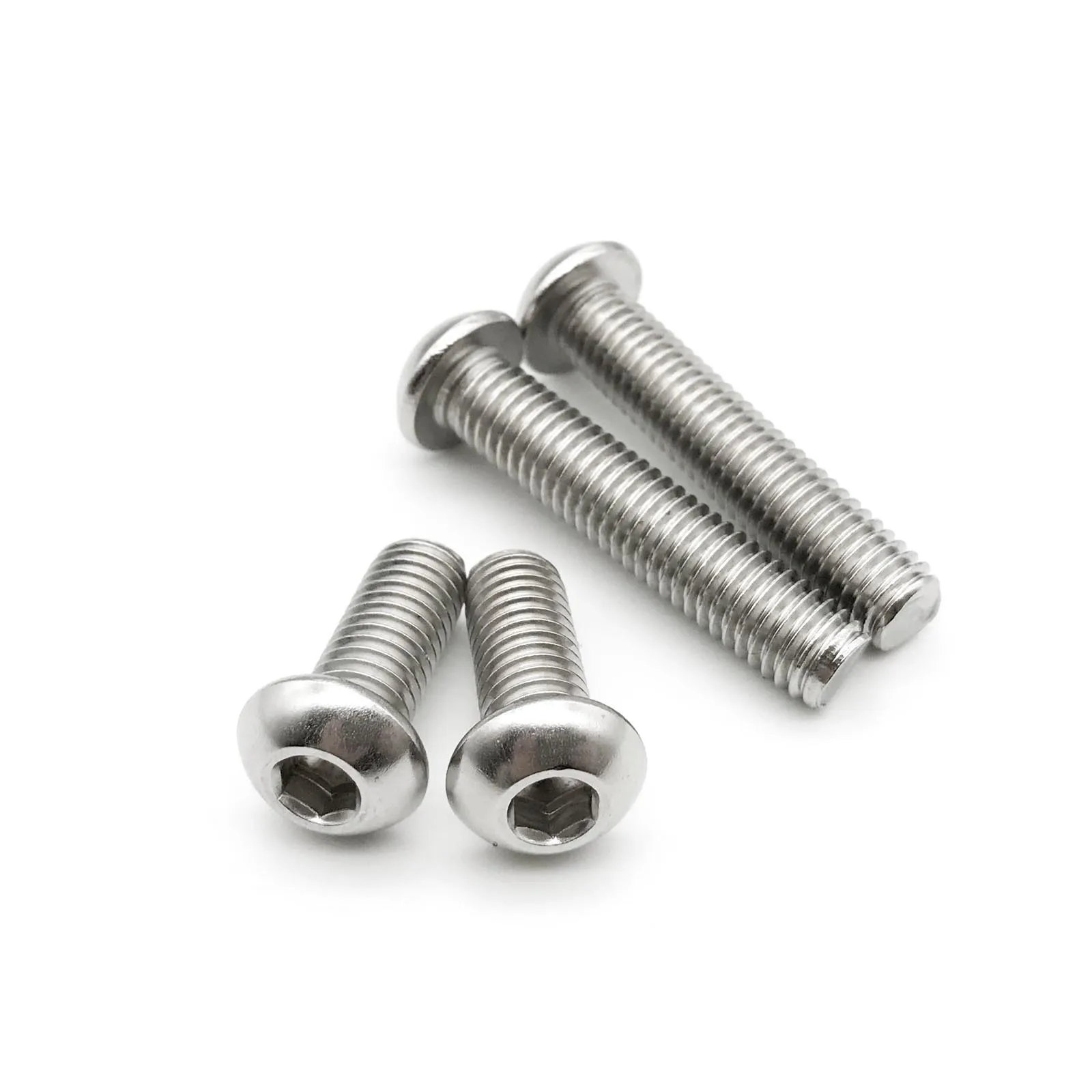HZYUEGOU M1.6 M2 M2.5 M3 M4 M5 M6 M8 A2-70 304 Edelstahl ISO7380 Innensechskantschraube mit Knopfkopf – Detail 4