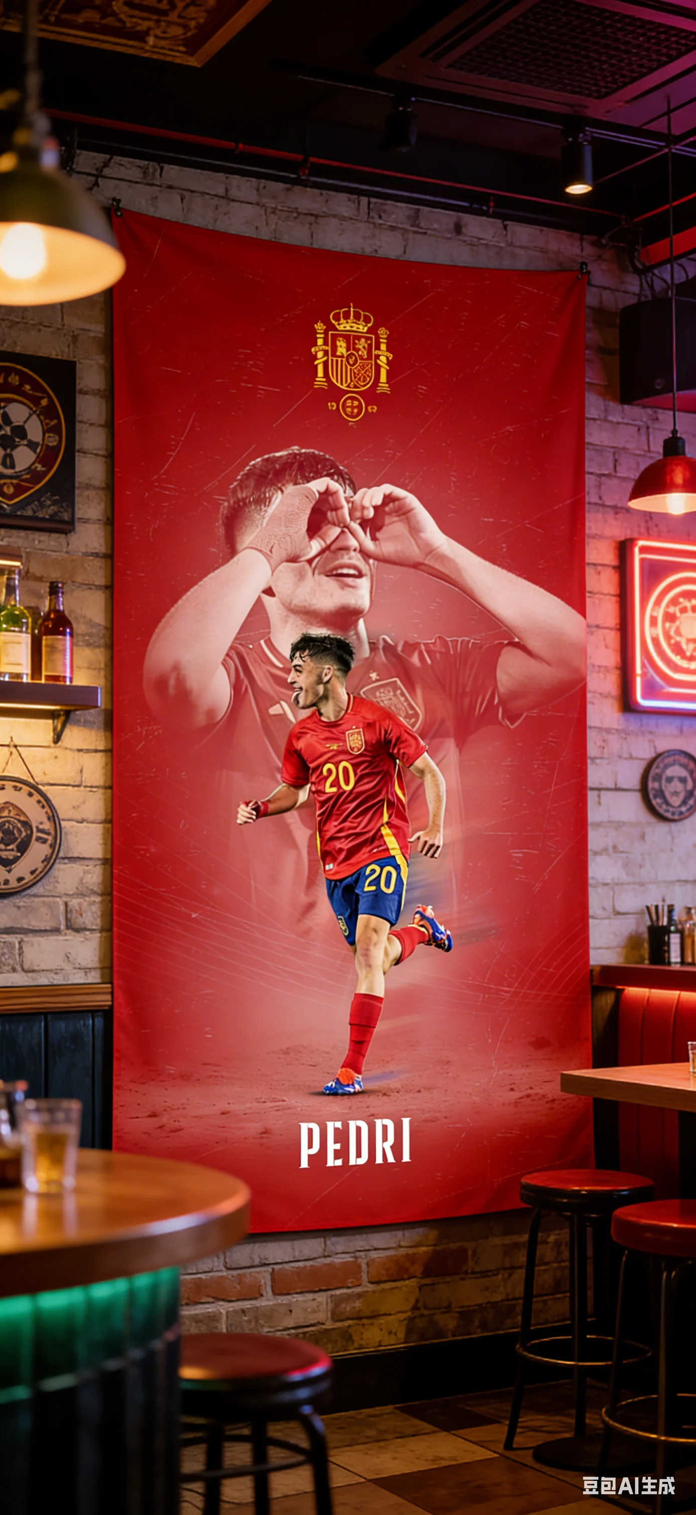 Pedri Tapestry Spain National Team Football Wall Hanging Soccer Fan Decor For Bedroom Living Room Dorm