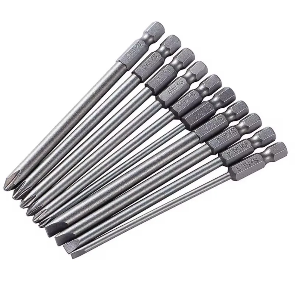 

10Pcs Cross Drill Bit Screwdriver Set Non-slip Wear-resistant Phillips Screwdriver Bit Durable Impact Resistant