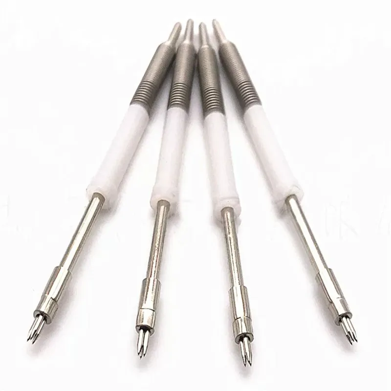 5 peças PH-18M3 23l sonda de aço de alto carbono agulha de teste de mola de três pontas 3.5mm agulha de plástico branco isolada