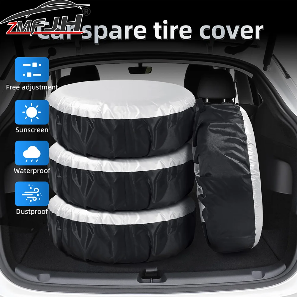 1/2/3/4PCS Auto Reifen Abdeckung Reserverad Abdeckung Fall Rad Abdeckung Lagerung Taschen Polyester Reifen Schutz Reifen Zubehör Staub-beweis