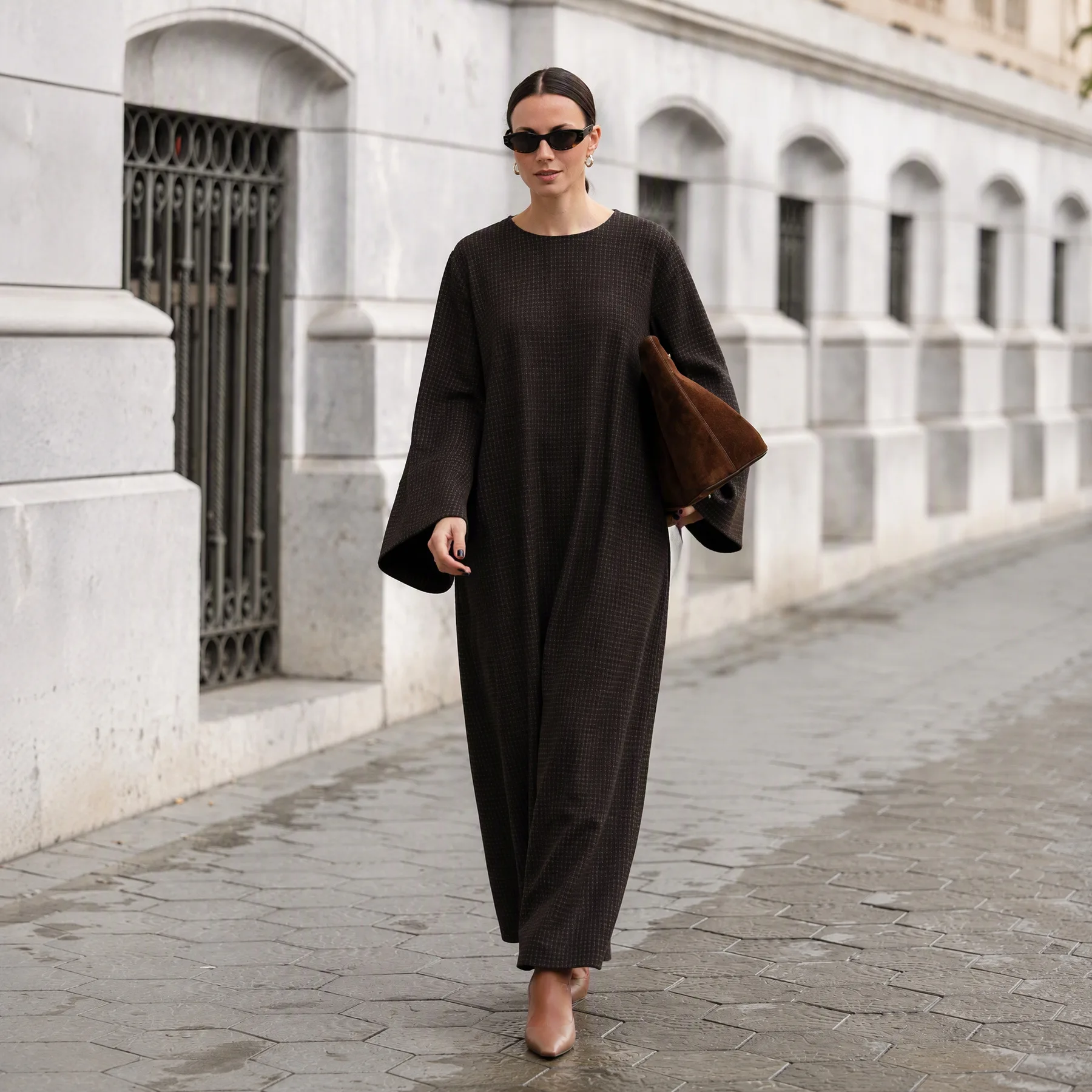 Muslim Women Maxi Dress Abaya Dubai Kaftan Eid Ramadan Modest Femme Musulmane Vestidos Islam Clothing Jalabiya Caftan Robe Gown