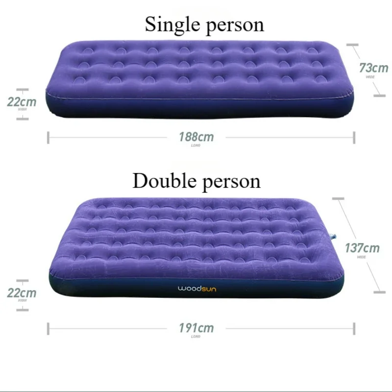 Air Cushion Bed Inflatable Mattress Double Single Thick Simple Bed Portable Folding Bed Outdoor Lazy Inflatable Air Cushion