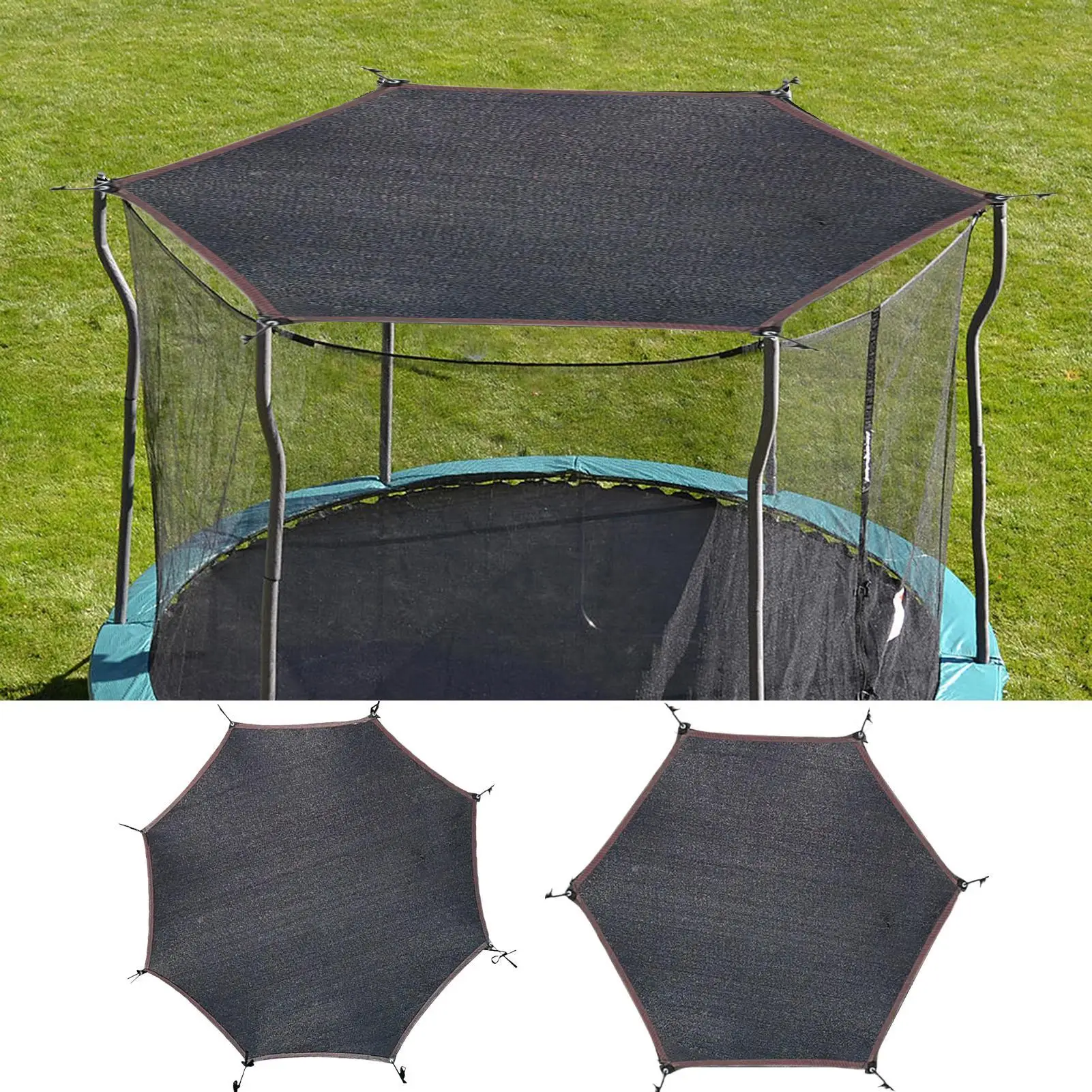 

8/10/12/14ft Trampolines Canopy Anti-UV Trampolines Sunshade Accessories Waterproof Sun-Protection for Outdoor Backyard Playgrou