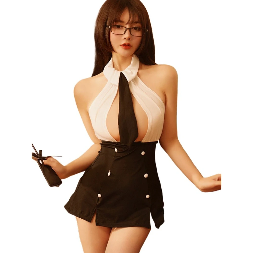 

Onlyfans костюм секретаря для ролевых игр экзотическая косплей аниме одежда порно Экипировка открытый бюст Фетиш Нижнее белье Эротические костюмы