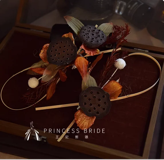 

Новый свадебный головной убор, новая китайская заколка для волос в стиле лотоса в стиле ретро, антикварная заколка для волос в стиле ханьфу Cheongsam.