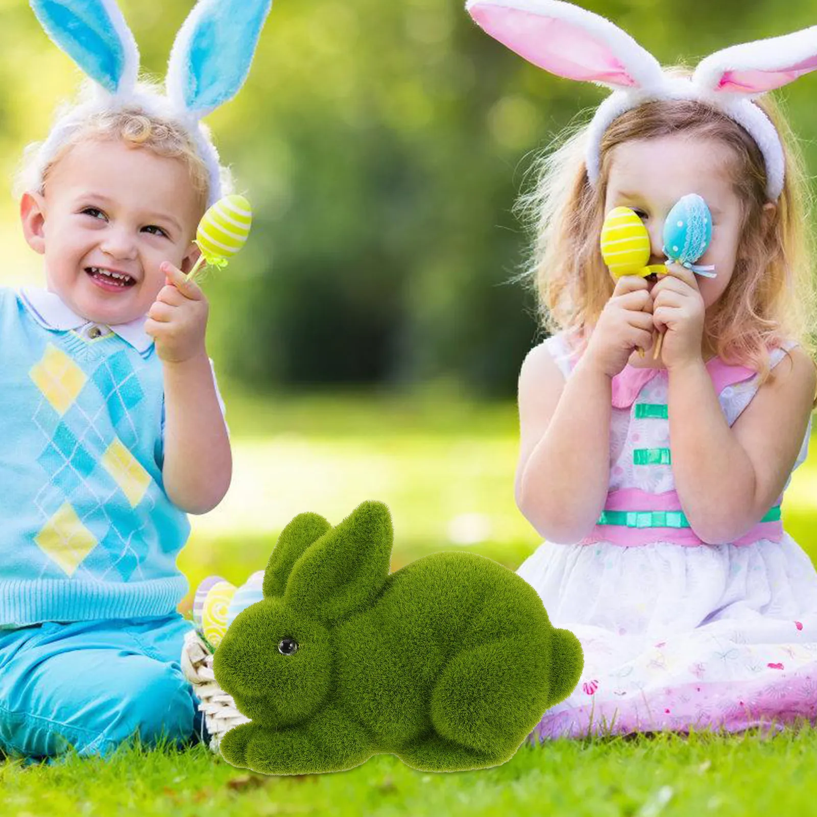 

Easter Bunny Foam Rabbit Craft Outdoor Decor Small Rabbit Ornament Miniature Patio Lawn Decoration Foam Bunny Craft