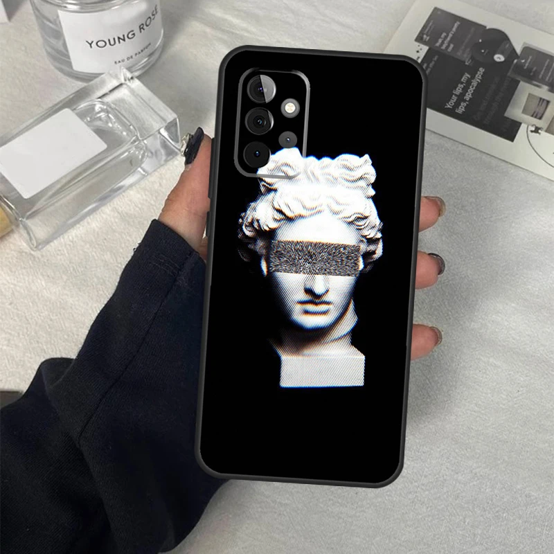 Greek Aesthetics Plaster statue Case For Samsung Galaxy A14 A24 A34 A54 A51 A71 A13 A23 A33 A53 A73 A12 A22 A32 A52 Coque