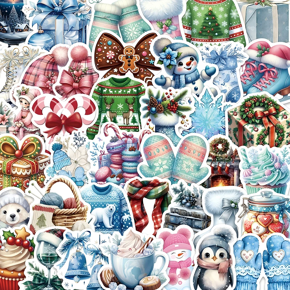 10/30/54PCS Vintage Weihnachten Aufkleber Ästhetischen Santa Claus Cartoon Aufkleber Graffiti Telefon Notebook Dekoration Aufkleber Großhandel