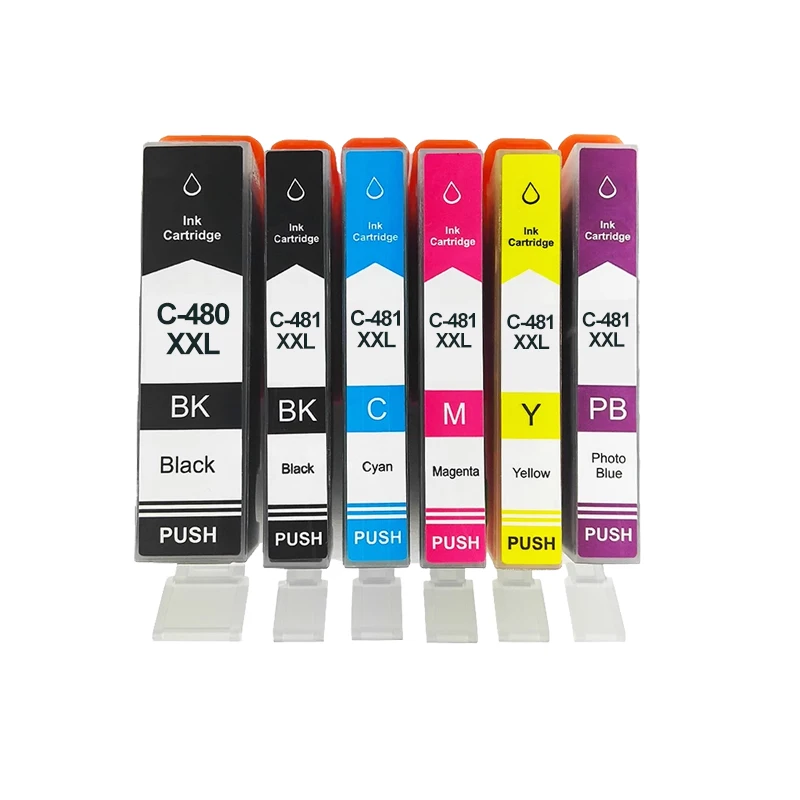 1/2/3/4set compatible for canon 480 481 PGI-480 CLI-481 ink cartridge TS6140 TR7540 TR8540 TS704 TS6340 TS8340 TS8140 TS9140