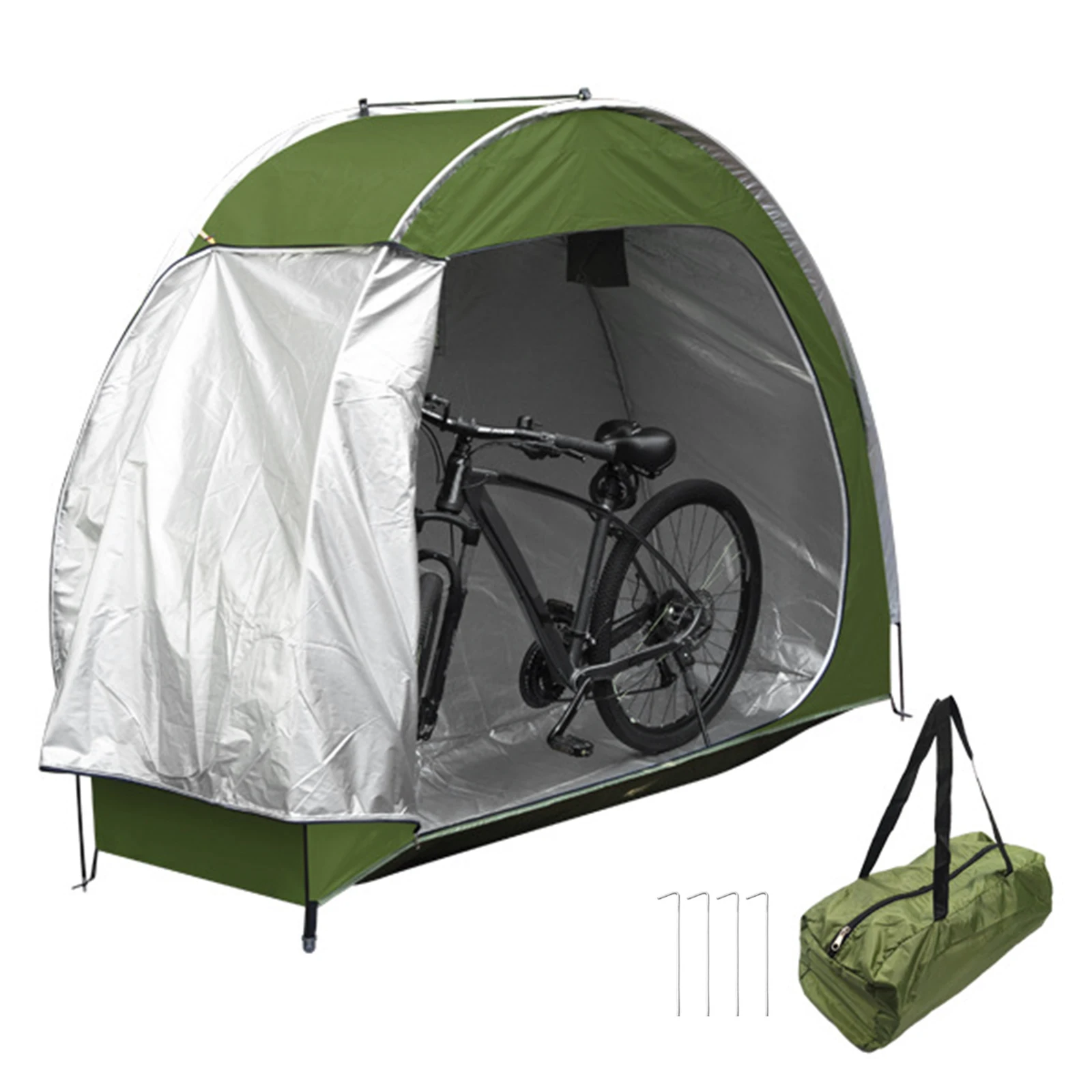 Outdoor Bike Storage Tent 210D Oxford Fabric Waterproof Bicycle Storage Shed for Bikes Cover