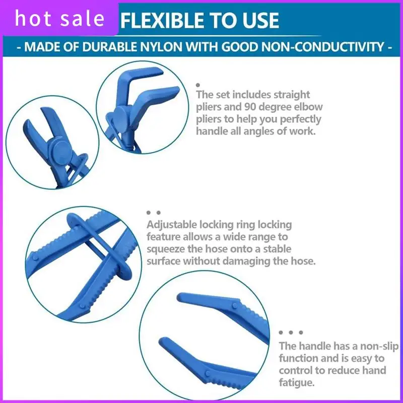 

Hose Clamp Pliers Hose Pinch Pliers Set Straight & 90° Angled For Brake Hoses Fuel Hoses Gas Lines