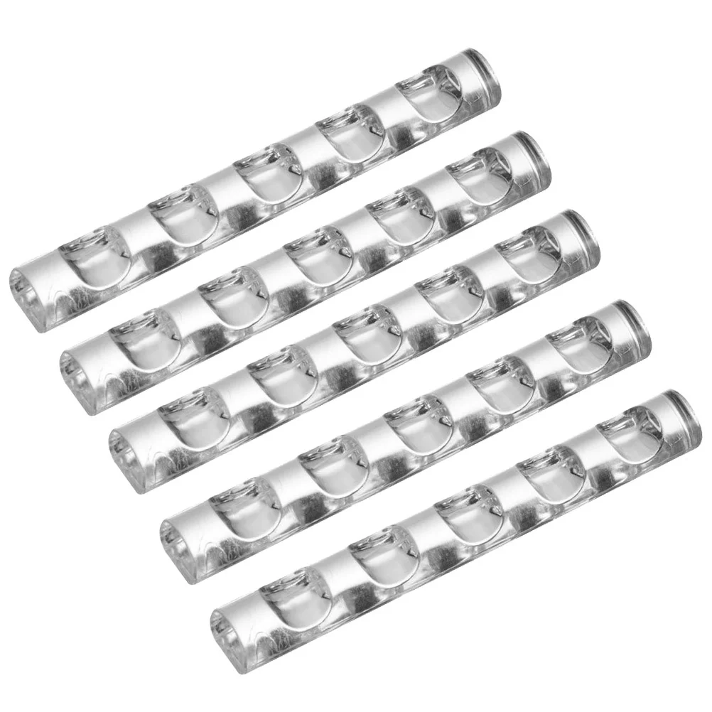 5Pcs Premium Acrylic Penholder Nail Art Brush Rack 5 Compartment Manicure Storage Stand Easy Clean Nail Beauty Tool Holder