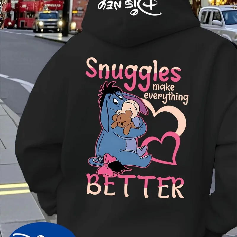 

Коллекция Disney, женская толстовка с принтом Yi'er Hug Little Bear, новая осенне-зимняя коллекция, повседневная модная толстовка унисекс