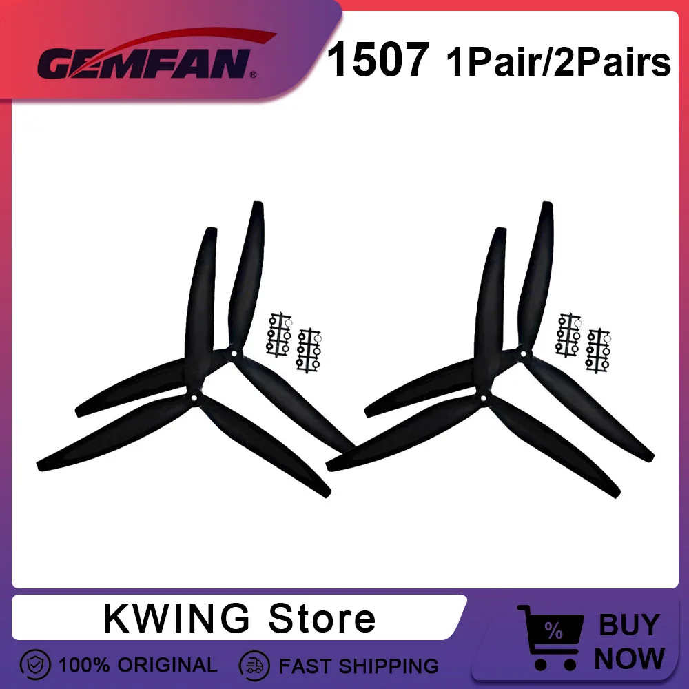 GEMFAN 1507 Propeller 15x7x3 15 Zoll 3-Blatt CW CCW Glasfaser-Nylon-Propeller für RC Multirotor Cinelifter Langstrecken-DIY-Teile