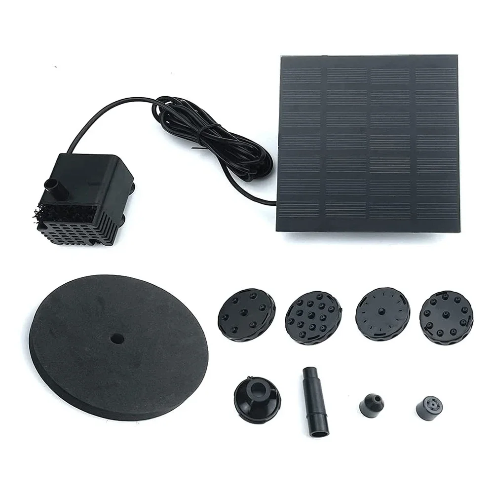 1.5W Solar Fountain Pump For Bird Baths Ponds And Small Aquatic Installations With 7V Compatibility And 300cm Cable Length