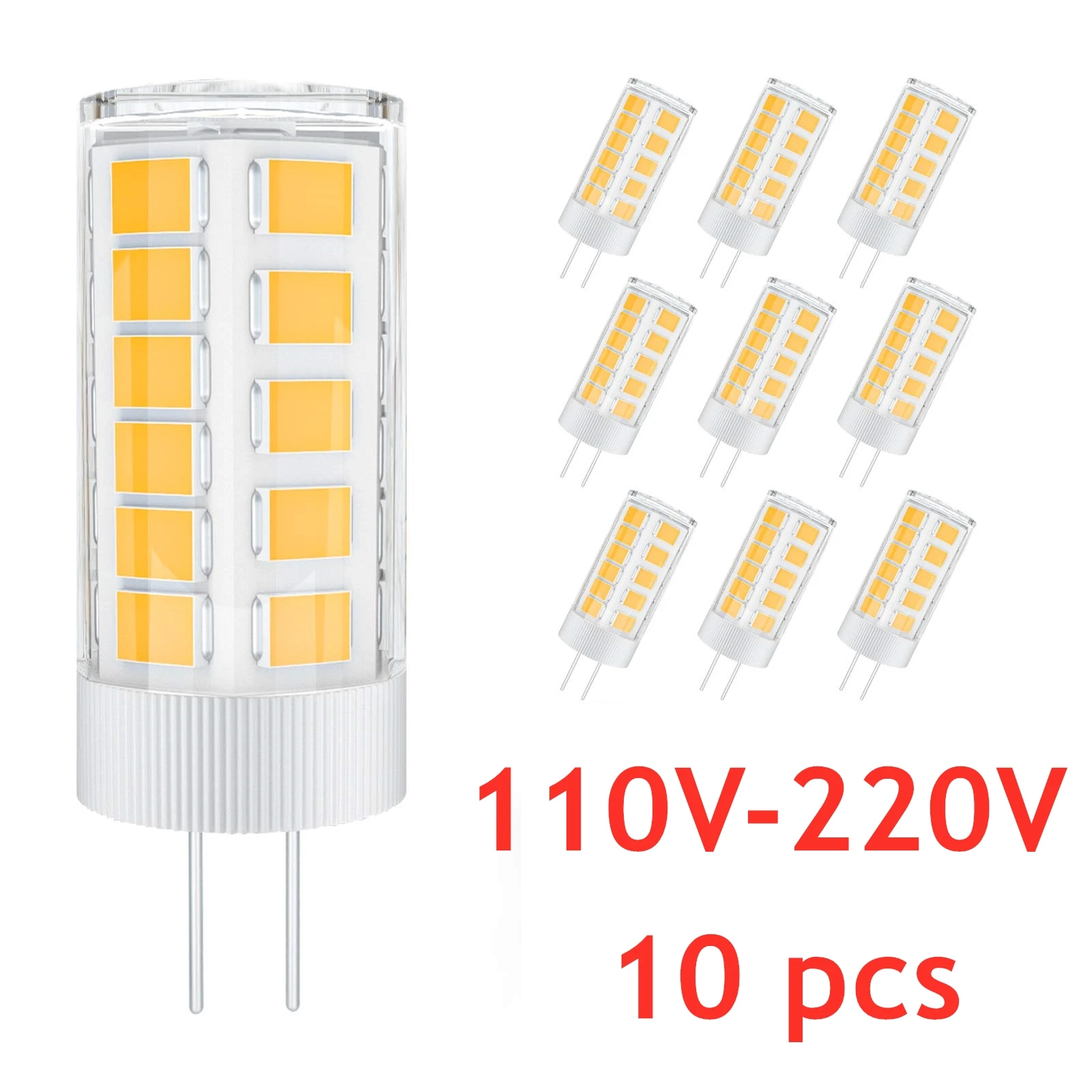 

10pcs G4 Home Lighting Led Bulb 5W AC110V 220V 2835SMD 33led Silicone Lamp Warm white/White l 360 Degree Angle LED Light