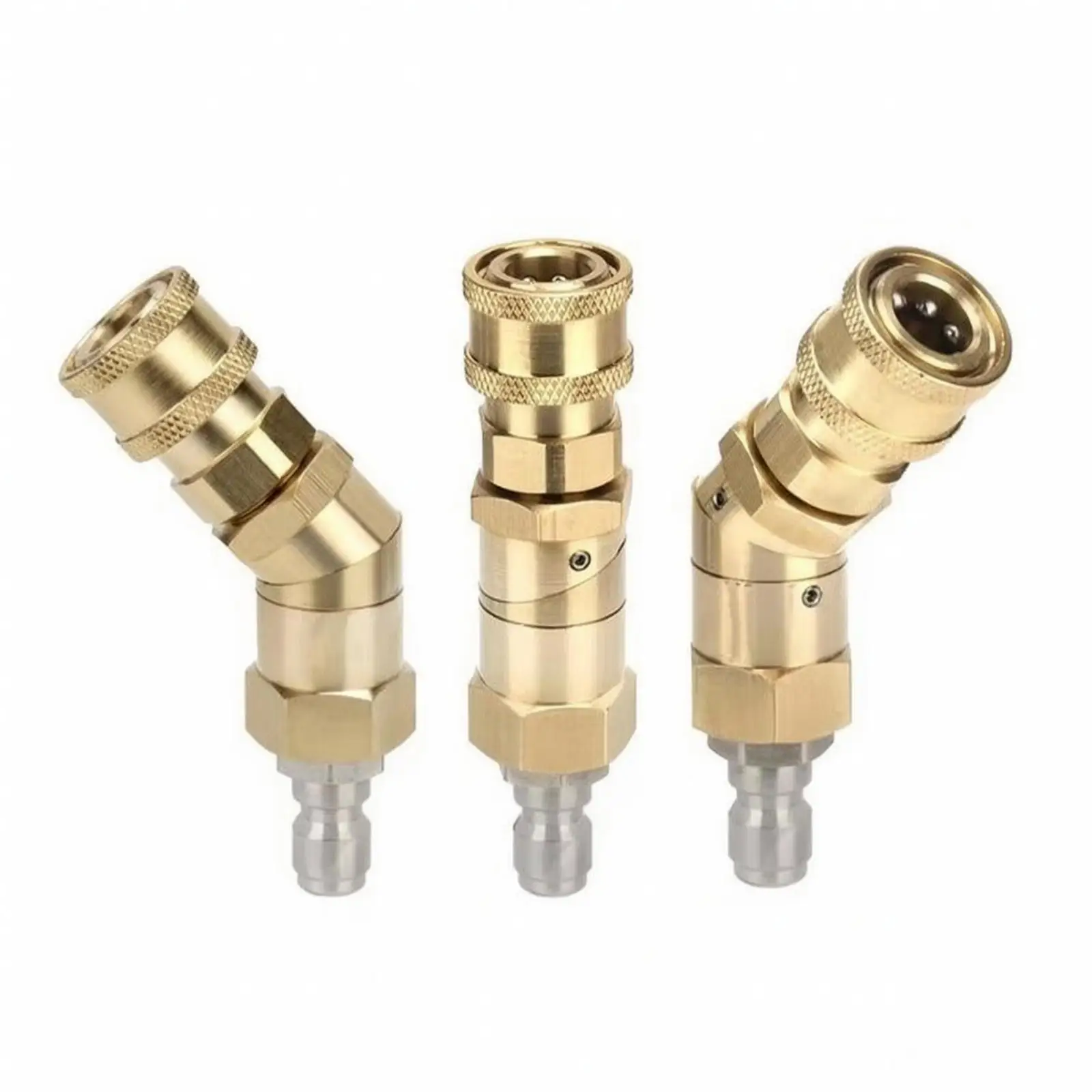 360 Degree Rotary Brass Connector Swivel Adapter for Pressure Washer Hose 45 Degree Elbow Anti Twist