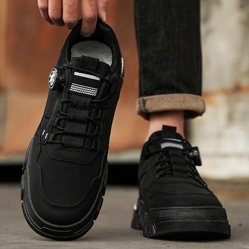 Herren-Wanderschuhe mit niedrigem Schaft, rutschfester Sohle, strapazierfähig, atmungsaktiv, Trekking-Sneaker, ideal für Outdoor-Aktivitäten, Camping und den täglichen Gebrauch beim Spazierengehen. – Detail 8