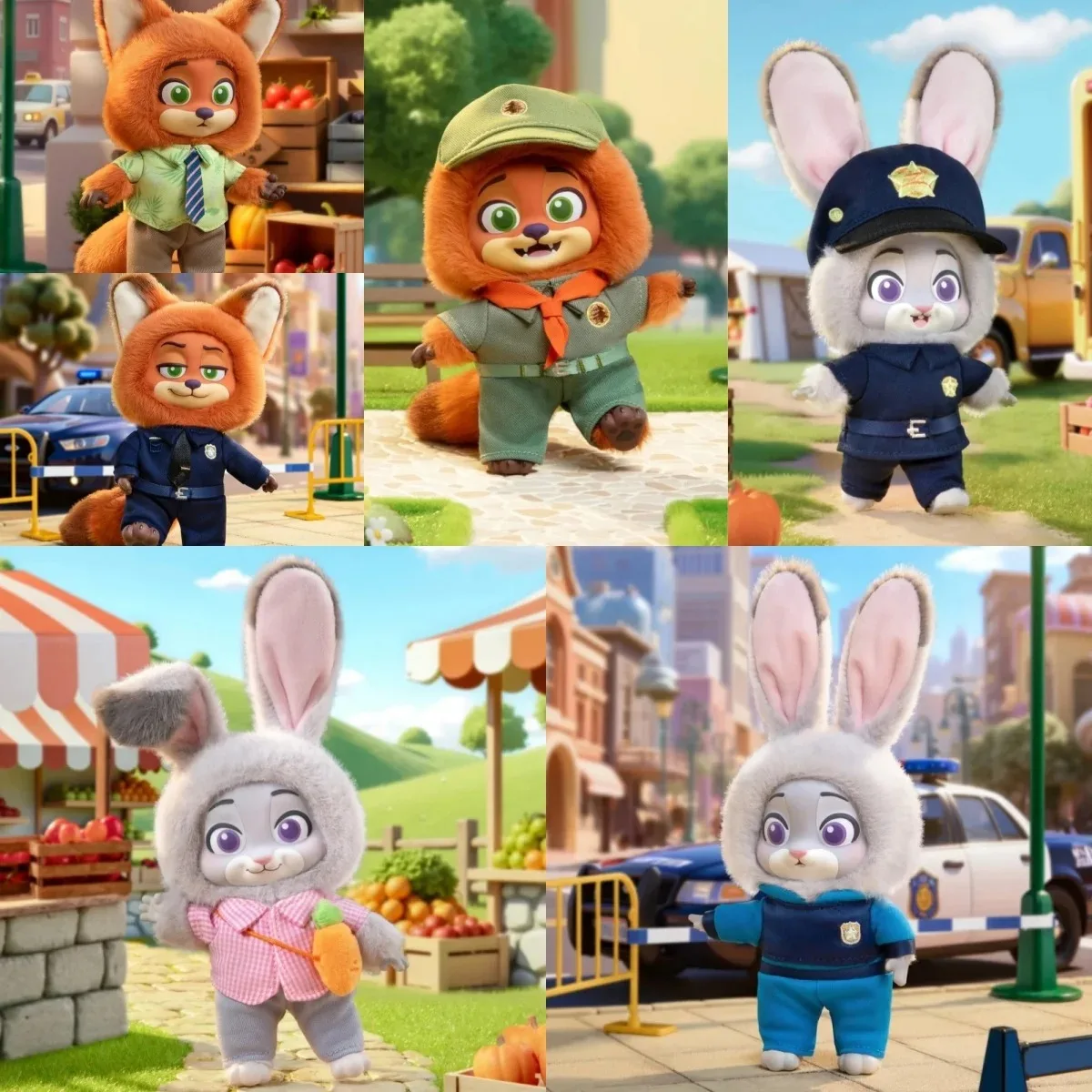 

Новая виниловая плюшевая кукла Disney Zootopia Nick And Judy's Growth Journey, слепая коробка, подарки для процесса роста Ника и Джуди