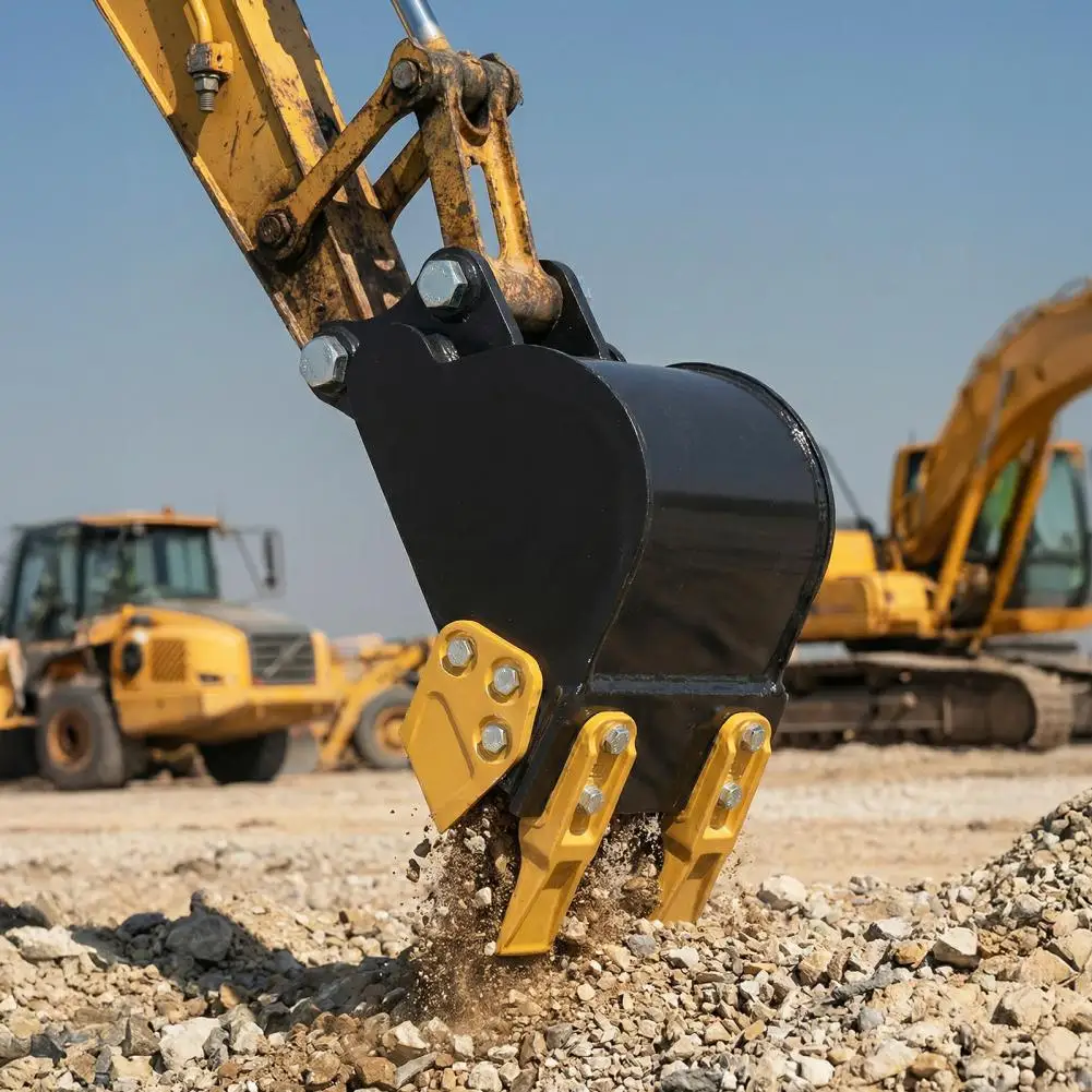7.87-inch Excavator Bucket, Narrow Backhoe Bucket, Steel Trench Excavation Bucket With Teeth, For 0.8 To 1.8 Ton Excavators view 6