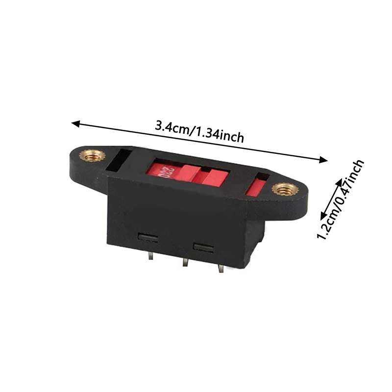 الجهد محدد الشريحة التبديل 1 قطعة 110 فولت إلى 220 فولت/115 فولت-230 فولت 3 محطات الجهد محدد منفذ مفاتيح الشريحة التبديل #6