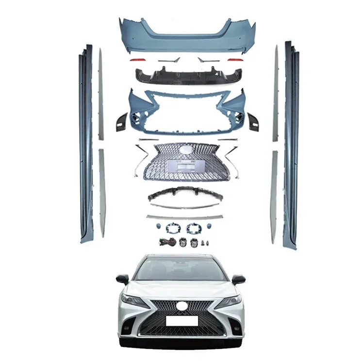 High Quality Facelifts Side Skirts Grille Rear Diffuser Car Front Bumper Bodykit Body Kit for Camry 8th 2018+