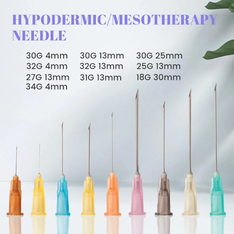 18G 25G 27G 30G 32G 34G Hypodermic Needle Disposable Small Teeth Irrigator 4/13/25mm Needle Eyelids Tool Parts