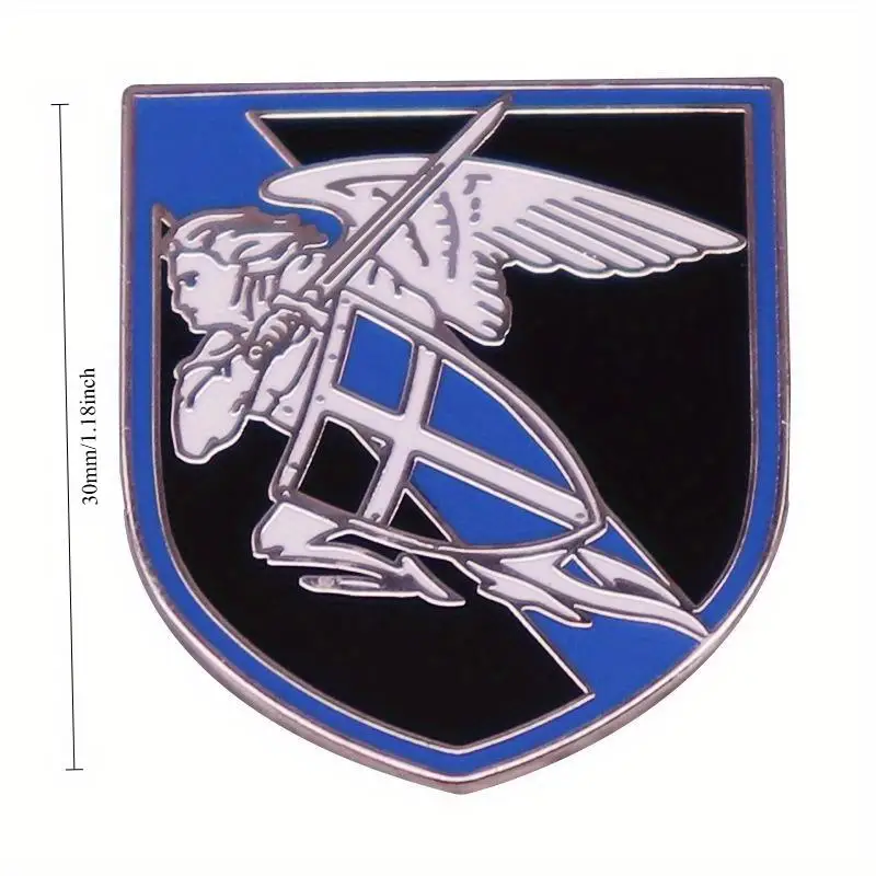 St. Saint Michael Blue Line Enamel Pin Police Shield Law Enforcement Badge