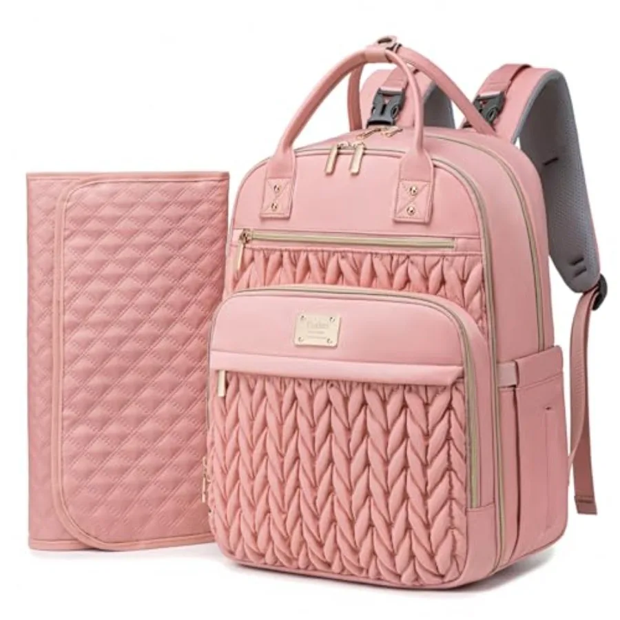 Diaper Bag BackpackStylish Baby Diaper Bag Waterproof Travel Diaper Backpacks Baby Bags with Changing Pad Stroller Straps Insul