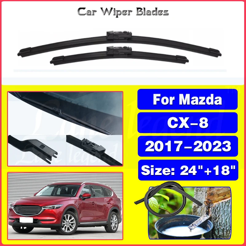 

Wiper Front Wiper Blades For Mazda CX-8 2017 2018 2019 2020 2021 2022 2023 Windshield Windscreen Front Window 24"+18"