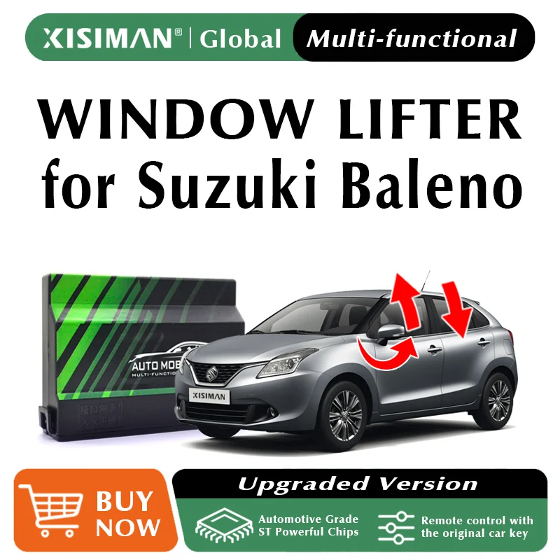 Kit de elevador de ventana eléctrico multifunción para coche, cierre de ventana + sistema plegable de espejo, accesorios para coche Suzuki Baleno 2015-2023