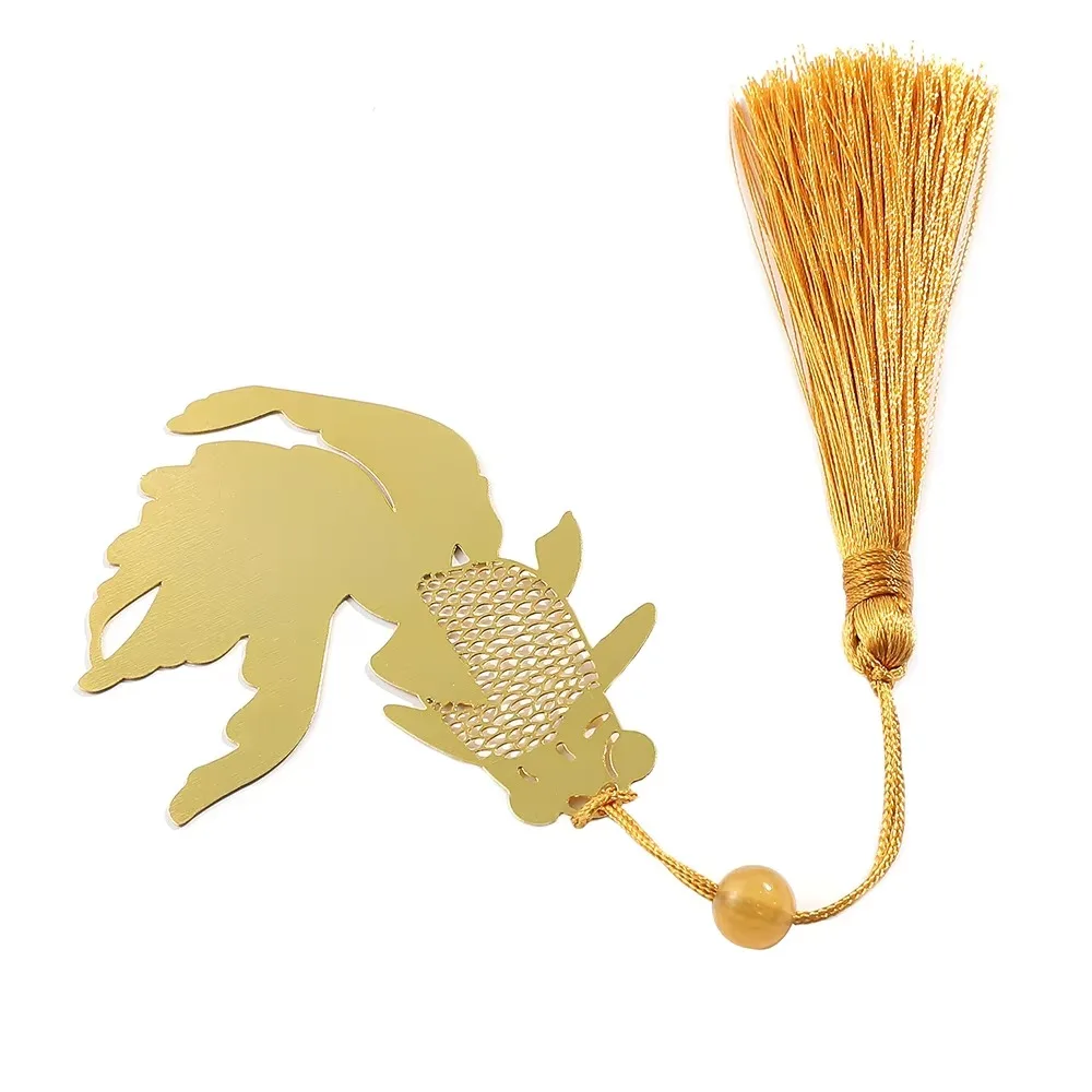 4pcs/set Hollow Brass Chinese Style Bookmarks with Tassel Flower Pattern Reading Marker Retro Book Page Marker Teachers'Day Gift