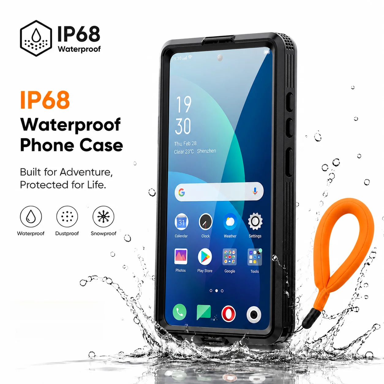 IP68 Wasserdichte Handyhülle für iPhone-Serie, mit Schwimmring, berührungsempfindlich, geeignet für iPhone 18 Pro Max/17/16 – Detail 1