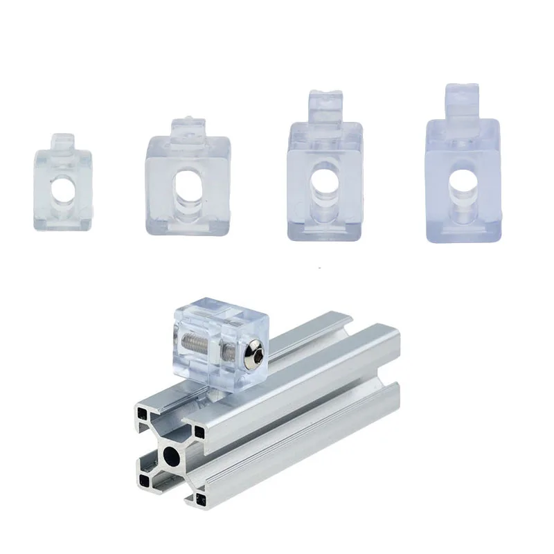 

20PCS Aluminum Profile Transparent Rubber Particles Fastener 2020/ 3030/4040/4545 Spacer Block Connector Connector Mounting