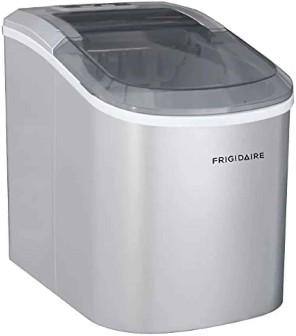 FRIGIDAIRE EFIC189-Silver Compact Ice Maker, 26 lb per Day, Silver (Packaging May Vary)