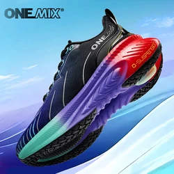 ONEMIX New Cushioning Running Shoes For Men Suitable Heavy Runners Lace Up Sports Women Non-slip Outdoor Athletic Male Sneakers